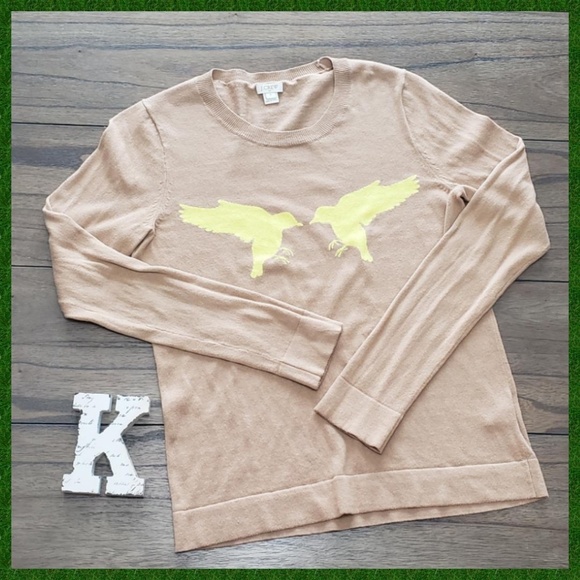 J. Crew Tops - J. Crew Intarsia Kissing Birds Sweater